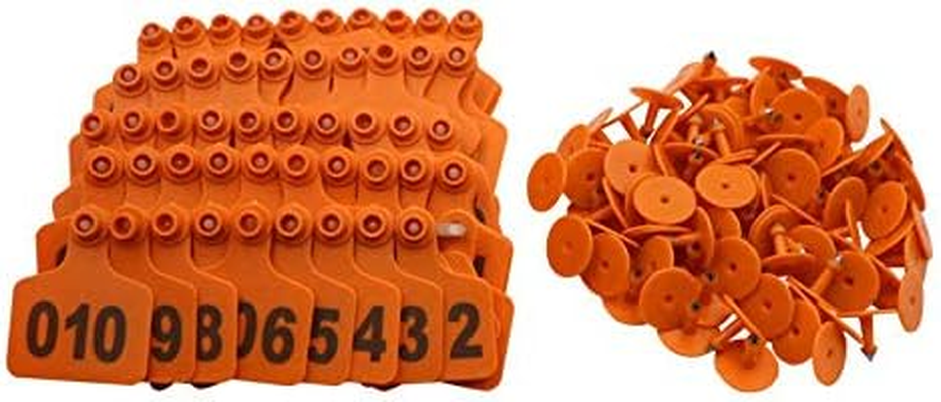 Cattle Ear Tags, Large Plastic Livestock Ear Tags for Sheep Cattle Calf Hog with Number 001-100/101-200/201-300, Animal Identification Ear Tag(Purple,001-100)