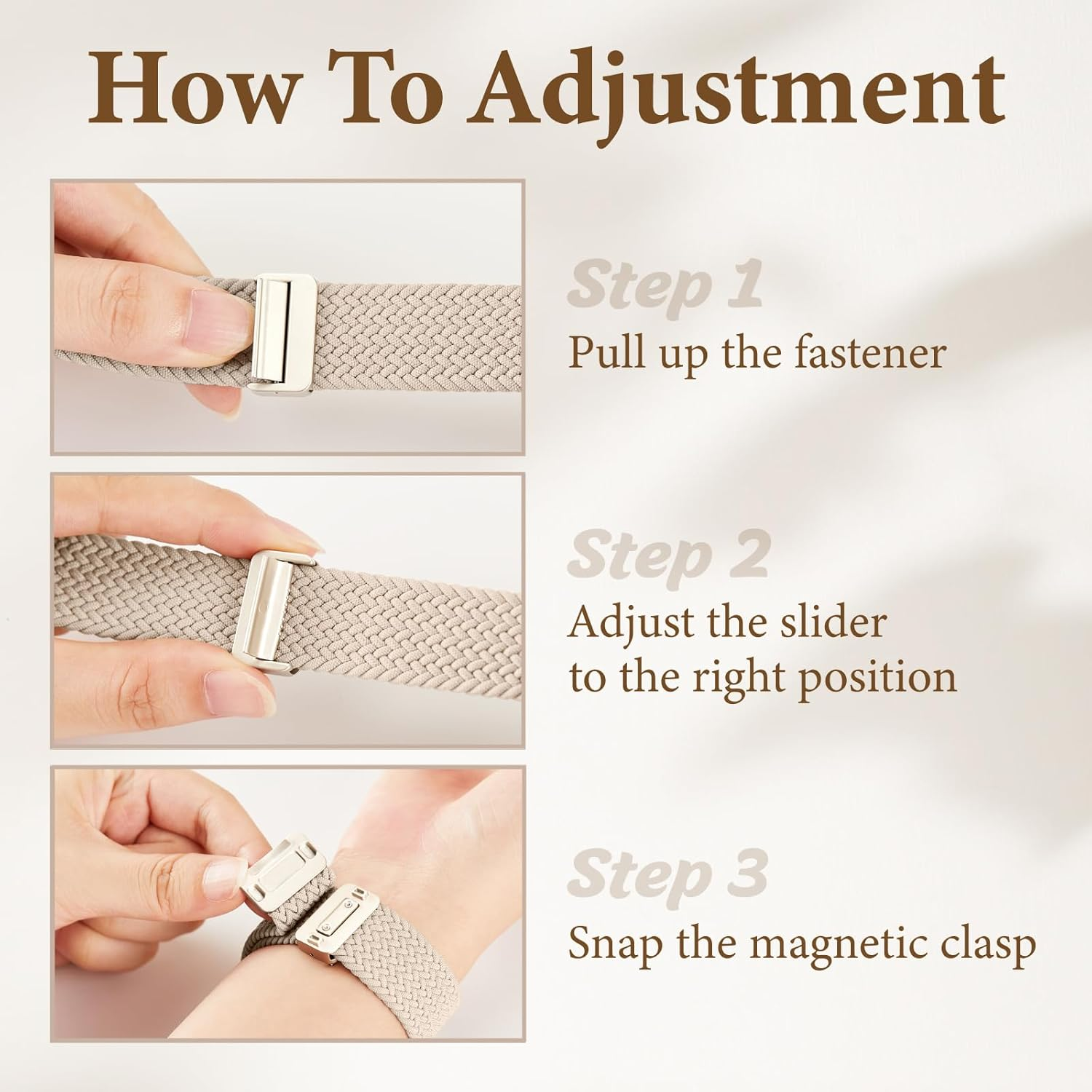 2 Pack Braided Stretchy Band Compatible for Apple Watch Band 38Mm 40Mm 41Mm 42Mm 44Mm 45Mm 46Mm 49Mm Women Men, Soft Nylon Solo Loop Magnetic Sport Strap for Iwatch Series 11 10 9 8 7 6 5 4 3 SE Ultra image number 5