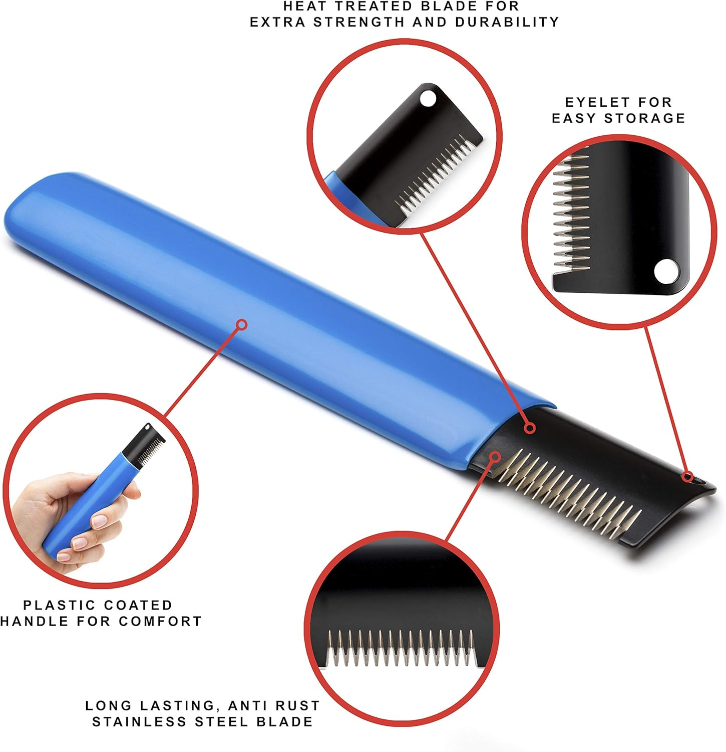 Mikki Dog, Puppy Grooming Stripping Knife - Hand Stripping Blade Tool for Coarse Hair Coats image number 4