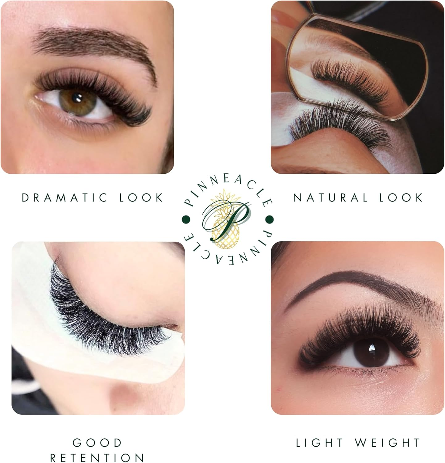 1200 Premade 6D Volume Fans Eyelash Extension | 8 Sizes-In-1 round Mixed Box | Length 9Mm-16Mm | C, CC, D, M & L Curl | 0.07| for Professional Lash Artists | Handmade Promade Eyelashes Fans by Pinneacle (D Curl) image number 5