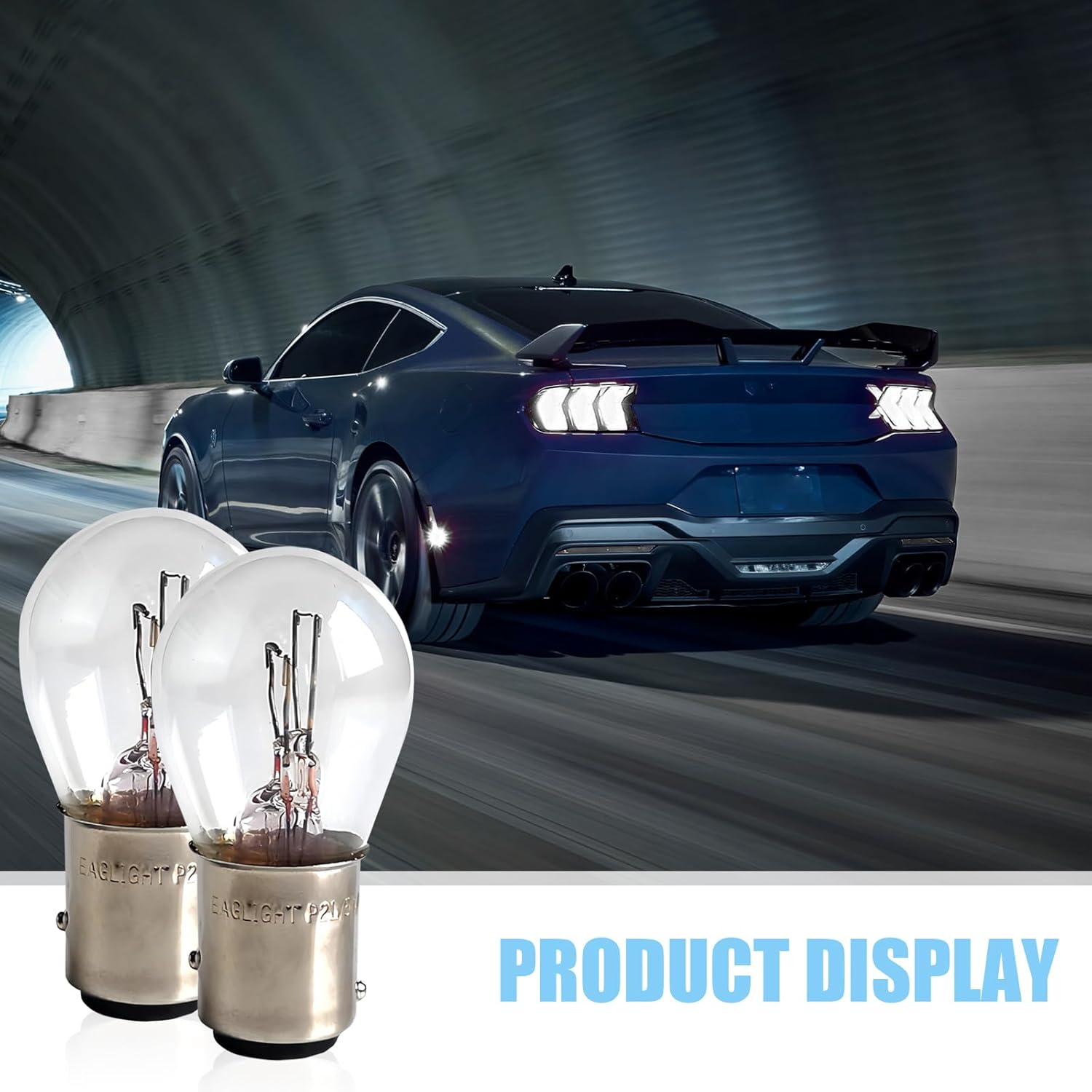 GRANDI 10 PCS 1157 Car Brake Light Bulb, P21/5W BAY15D Dual Contact Halogen Lamp Replacement, Universal Tail Light, for Most Cars, Trucks and Vans (White) image number 4