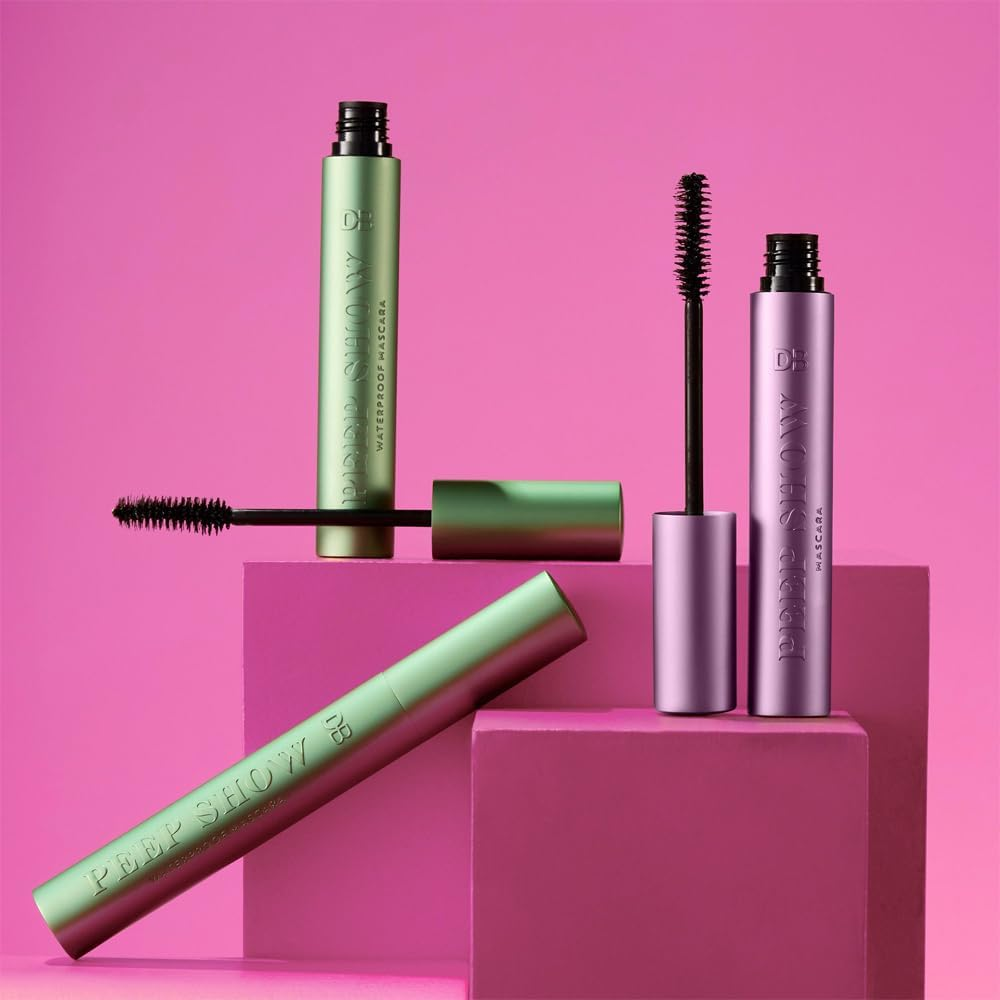 DB Cosmetics Mascara False Lash Effect Formula with Hourglass Brush Nourishing Hyaluronic Acid Pro Vitamin B5 Vitamin E Vegan Gentle for Sensitive Eyes Black Shade image number 5