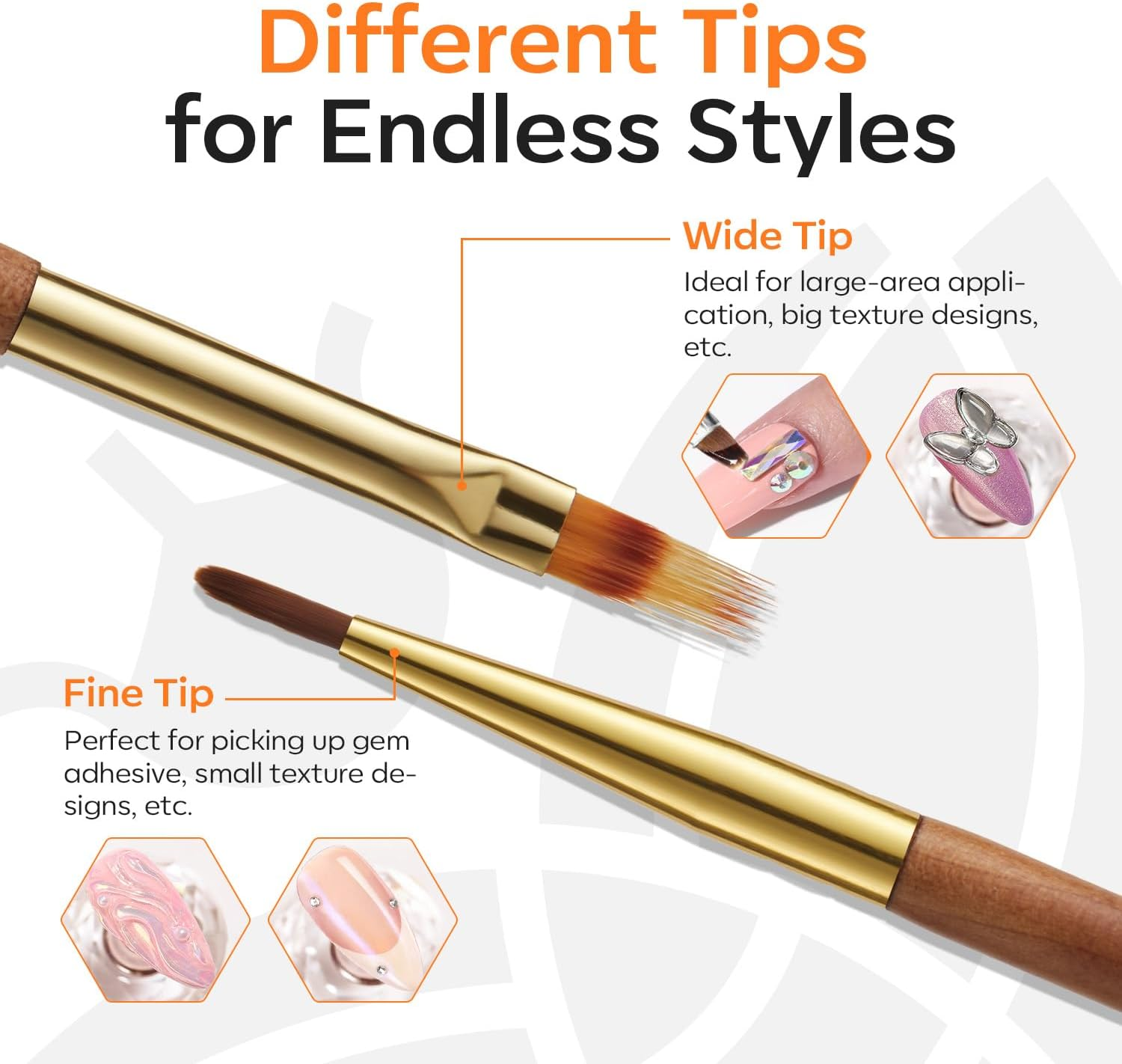 Modelones 3D Nail Gel Kit, Gel Nail Art 3D Sculpting Gel with Nails Art Brushes for Chrome Powder for Nails and Rhinestones for DIY at Home & Salon, 9G No Wipe Needed image number 6