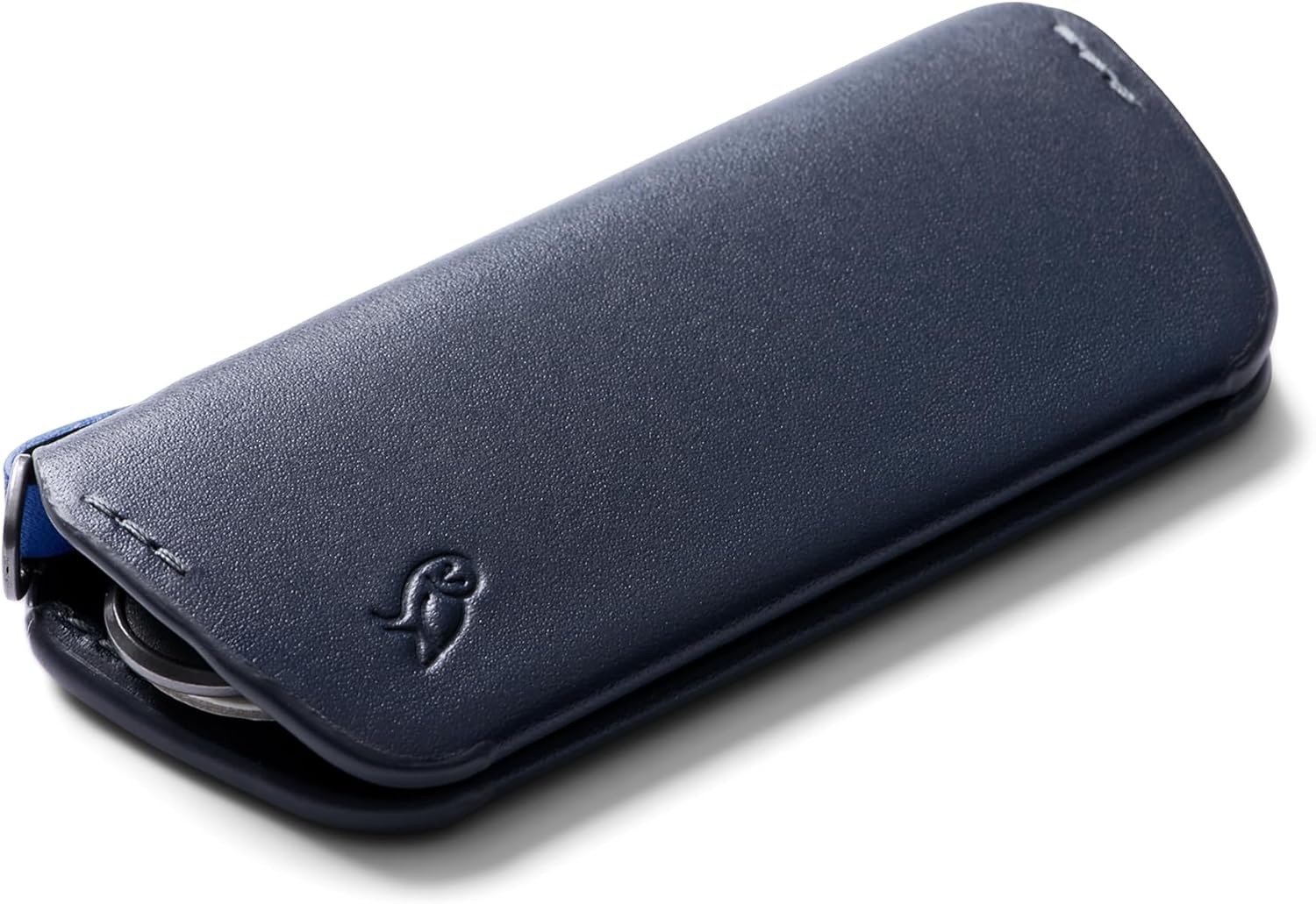 Bellroy Key Cover plus &ndash; Third Edition (Leather Key Holder, Holds 4 &ndash; 8 Keys) - Navy - Caramel image number 4