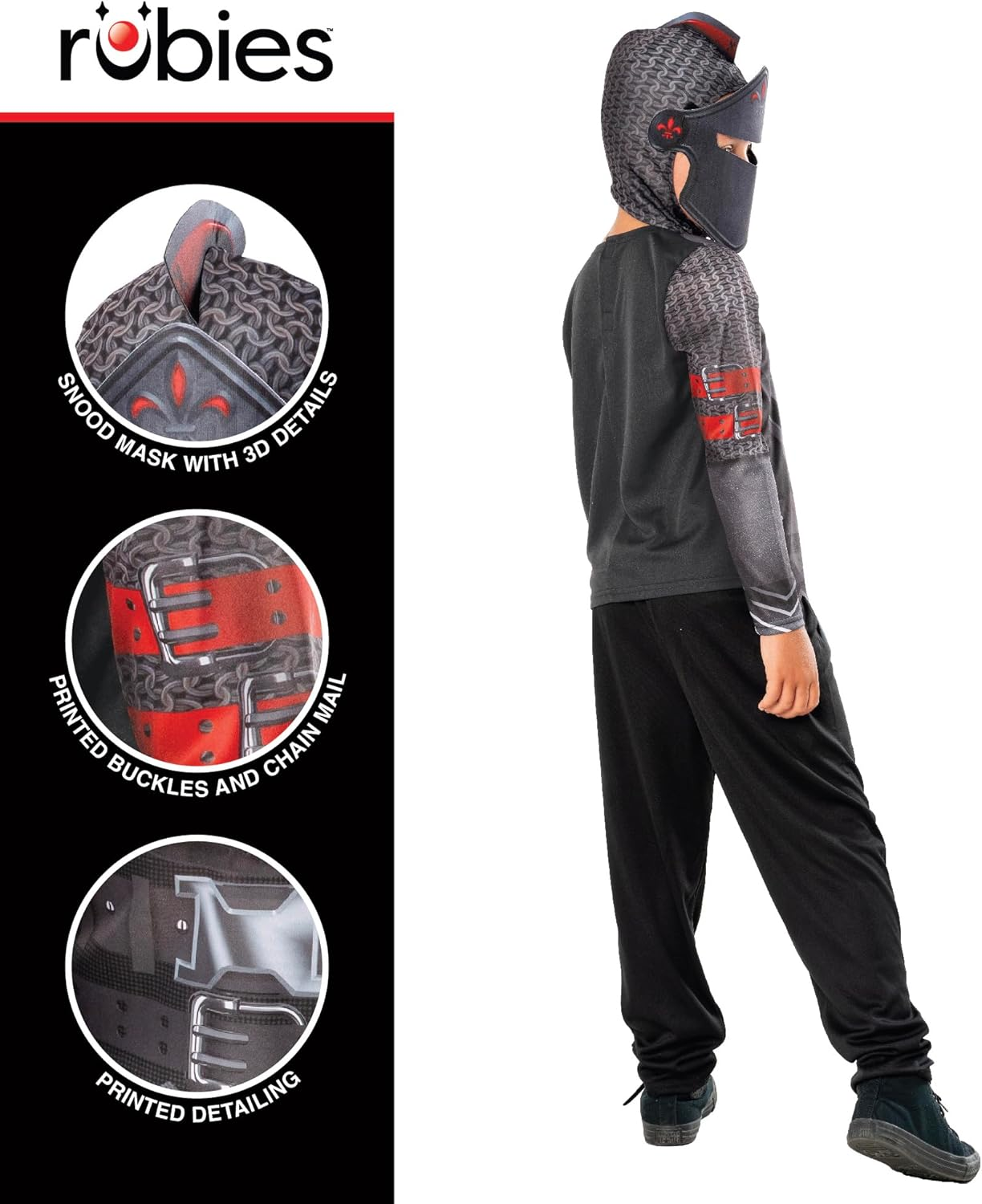 Forum Black Knight Child Costume, Kids Fancy Dress