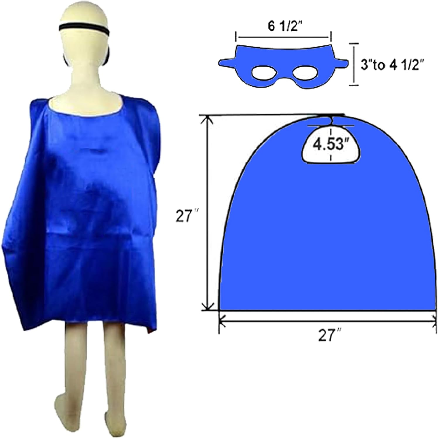 Kids Superhero Dress up Sets, Capes and MASK Costumes for Christmas, Birthday Party Gifts - Rd Pl image number 5