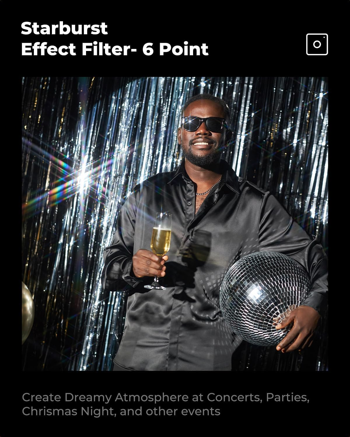 K&F CONCEPT 82Mm Star Filters Kit (3 Pcs) - 4/6 / 8 Points Cross Screen Starburst Filters Set with 3 Cleaning Cloth for Camera Lens 18 Layer Coating Ultra Slim Optical Glass(Nano-K) image number 2