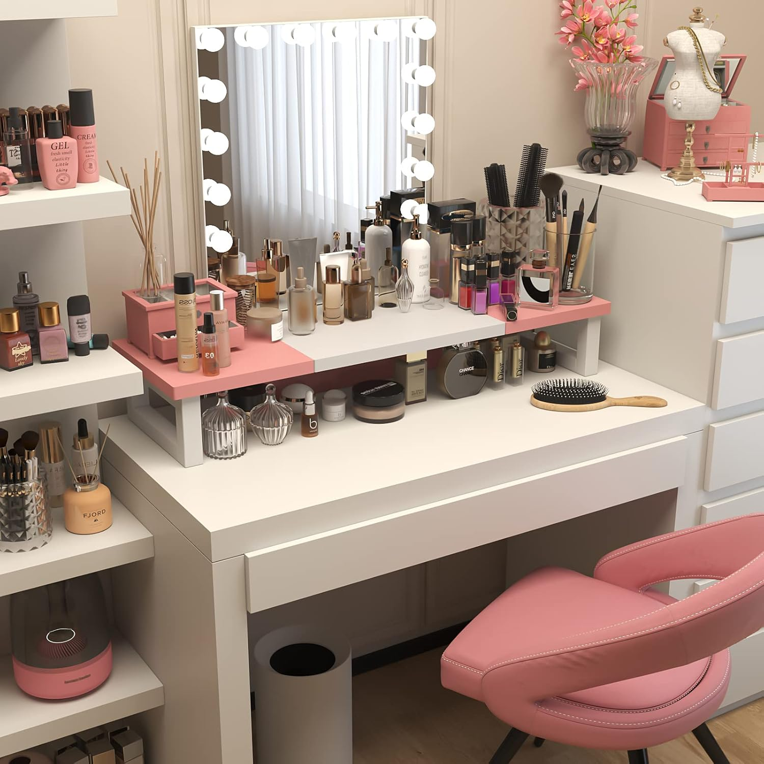 WESTREE Dual Monitor Stand Riser-Monitor Stand Riser for 2 Monitors, Sturdy Computer Monitor Stand, Multi-Purpose Desktop Storage Stand for Computer,Laptop,Printer,Tv image number 5