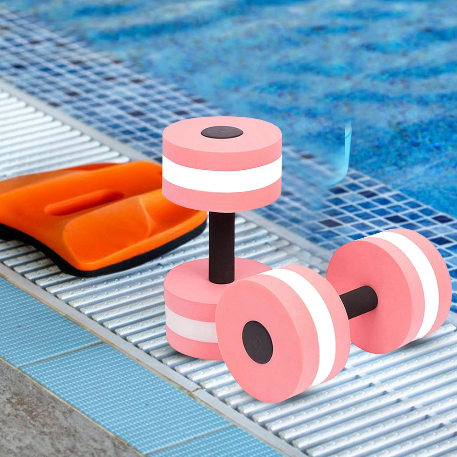 Floating Water Weight Dumbbell - Outdoor Pool Toys, Portable Swimming Weights, Dumbbells for Water Exercises, Foam Dumbbells for Aquatic Exercises, Yoga Exercises image number 4