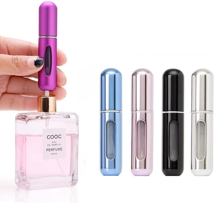 8Pcs Mini Refillable Perfume Portable Atomizer Bottle Refillable Perfume Spray, Refill Pump Case for Traveling and Outgoing,5Ml