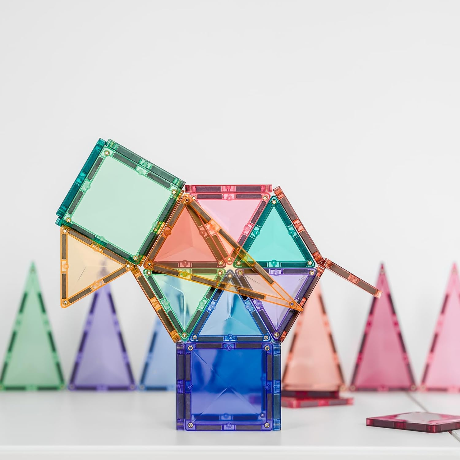 CONNETIX Magnetic Tiles Pastel Mini Pack, 32 Pieces image number 4