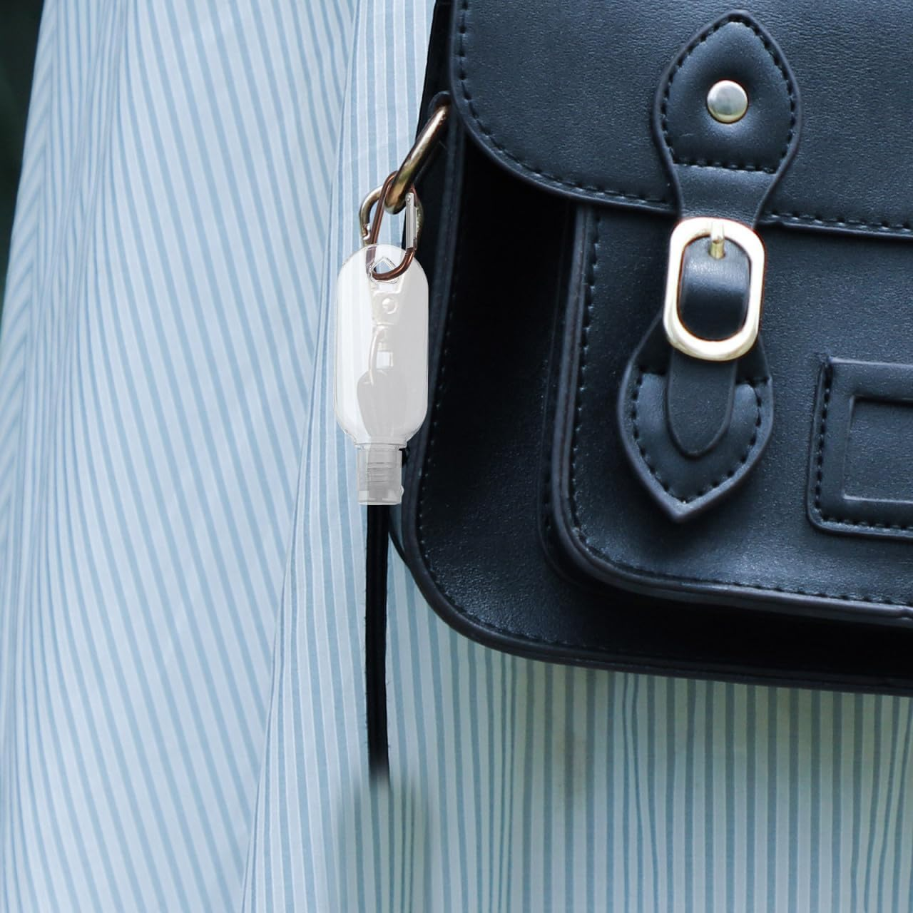 LALAFINA 10 Sets Travel Bottles with Keychain, Leakproof Squeeze Bottles Empty Refillable Containers for Hand Conditioner Body Wash Liquid Etc image number 5