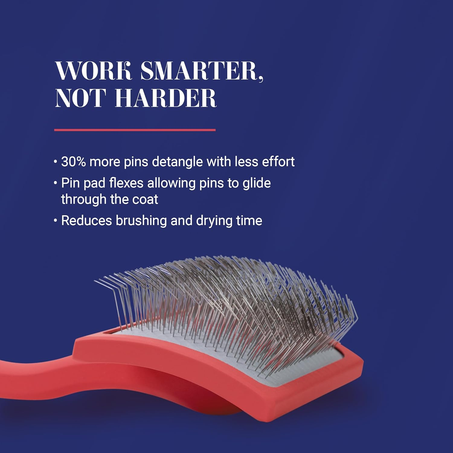 Chris Christensen Long Pin Slicker Brush, Large, Coral image number 5