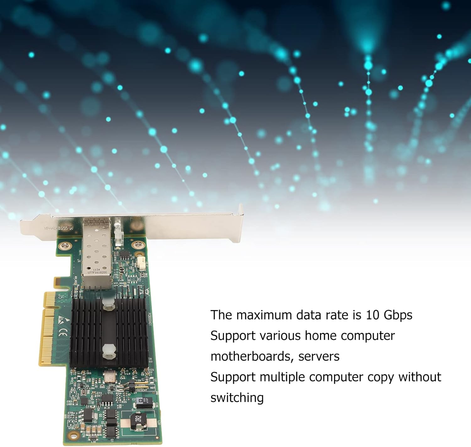 PCIE Network Card, MNPA19 10Gbps Network Card for Mellanox Connectx 2 Optical Network Card 3XUE. image number 5