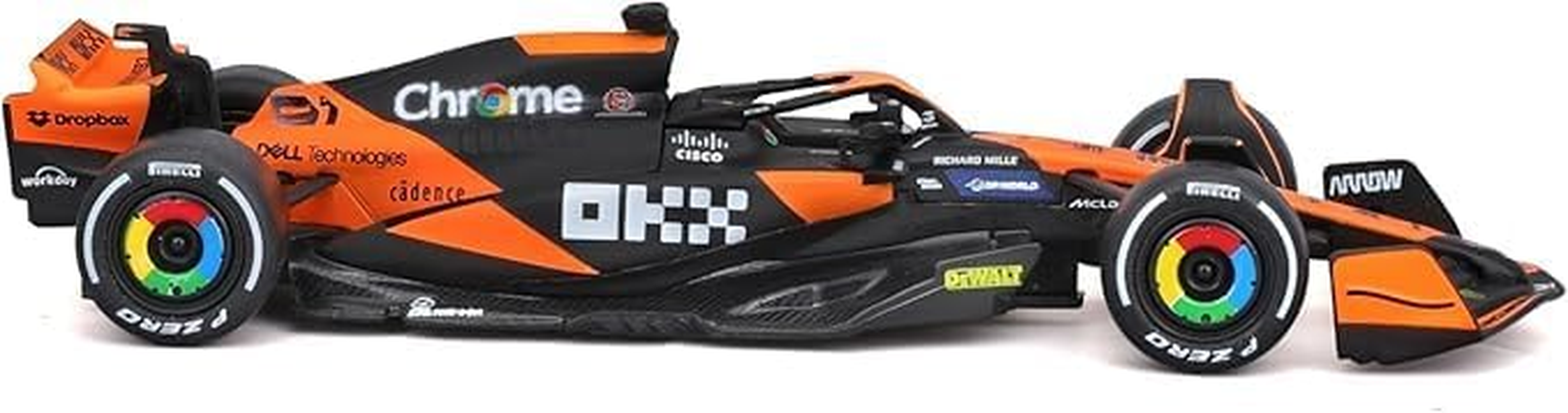 BBURAGO - Mclaren F1 MCL 38 2024#81 (Plates) -1:43, Colour Orange, 4893993017874 image number 2