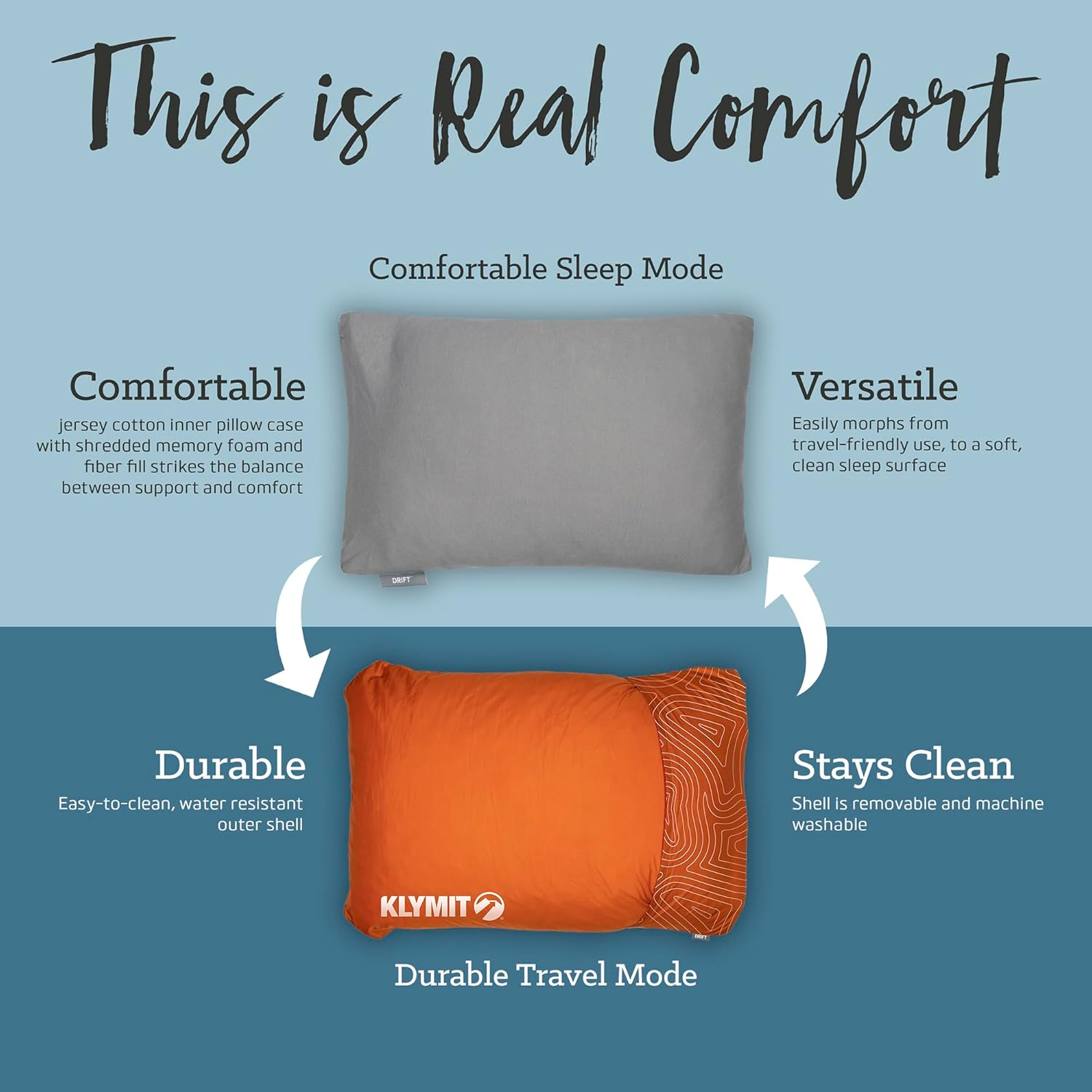 Klymit Drift Car Camp Pillow, Green, Large image number 3