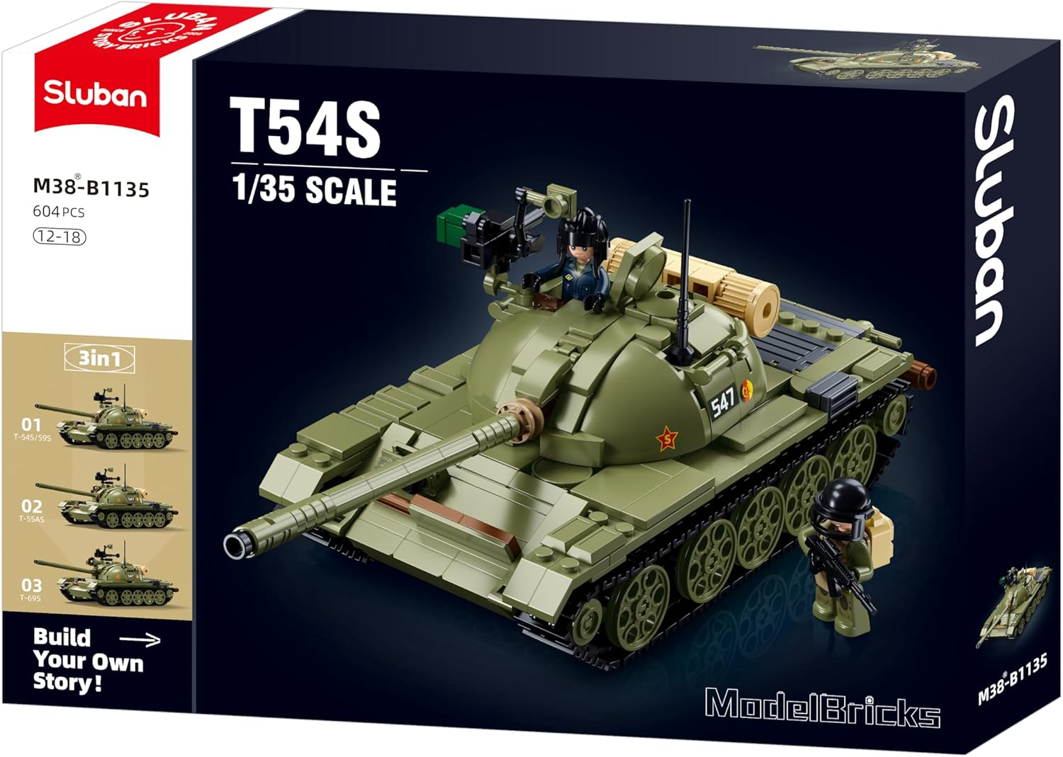 Sluban Medium Tank 3-In-1 1/35 image number 2