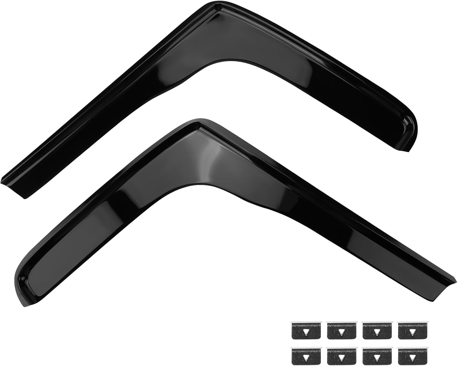 In-Channel Front Window Deflectors Rain Guards Shield Compatible with 2018-2022 2023 2024 2025 Mercedes Sprinter 1500 2500 3500 Accessories, Side Window Wind Deflectors, Vent Visors, 2 Pieces image number 5