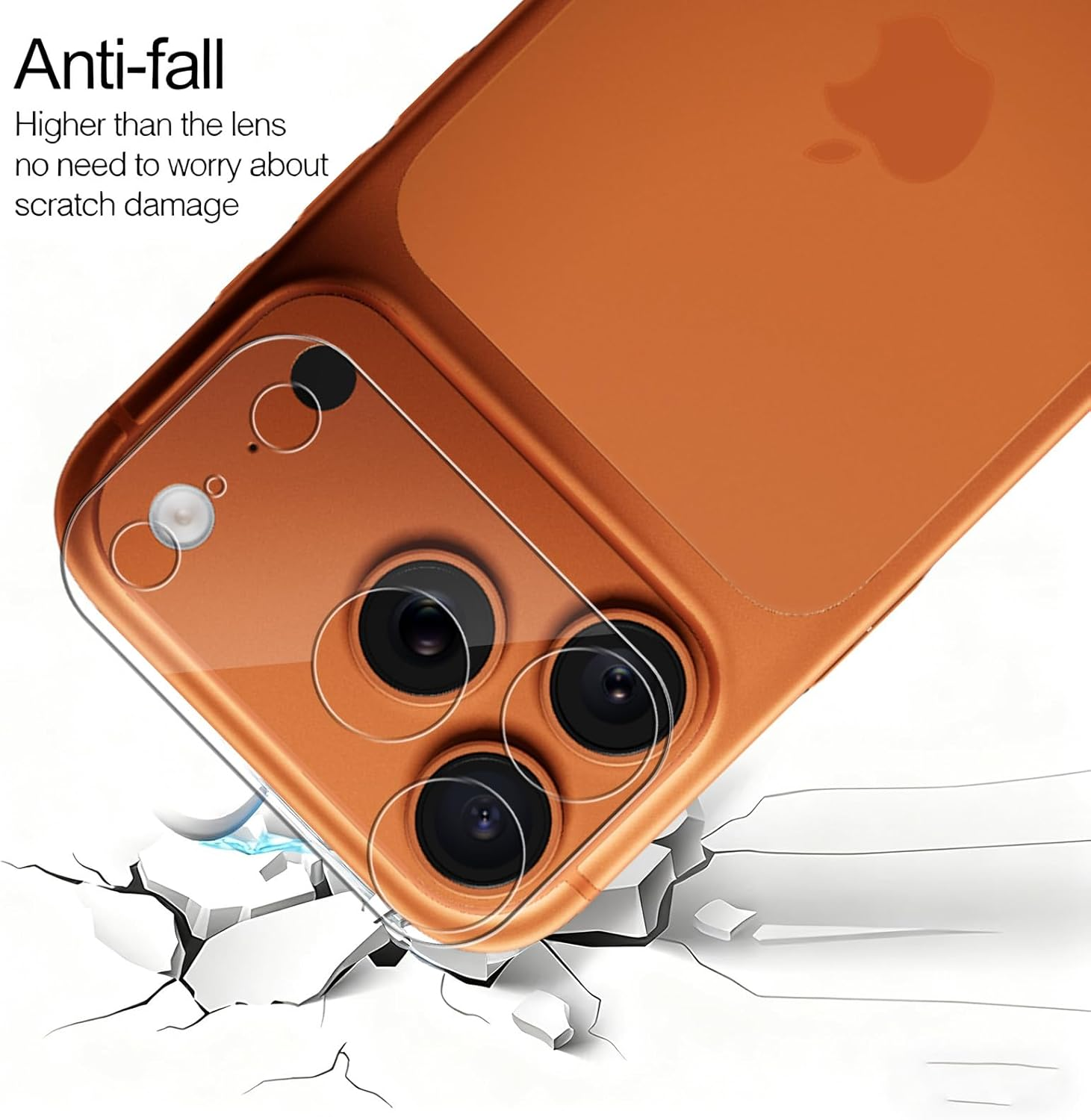 [2+2] Back Screen Protector + Camera Lens Protector for Iphone 17 Pro, Electro-Weideworld 9H Hardness High-Definition Bubble-Free&Scratch-Resistant Tempered Glass image number 5