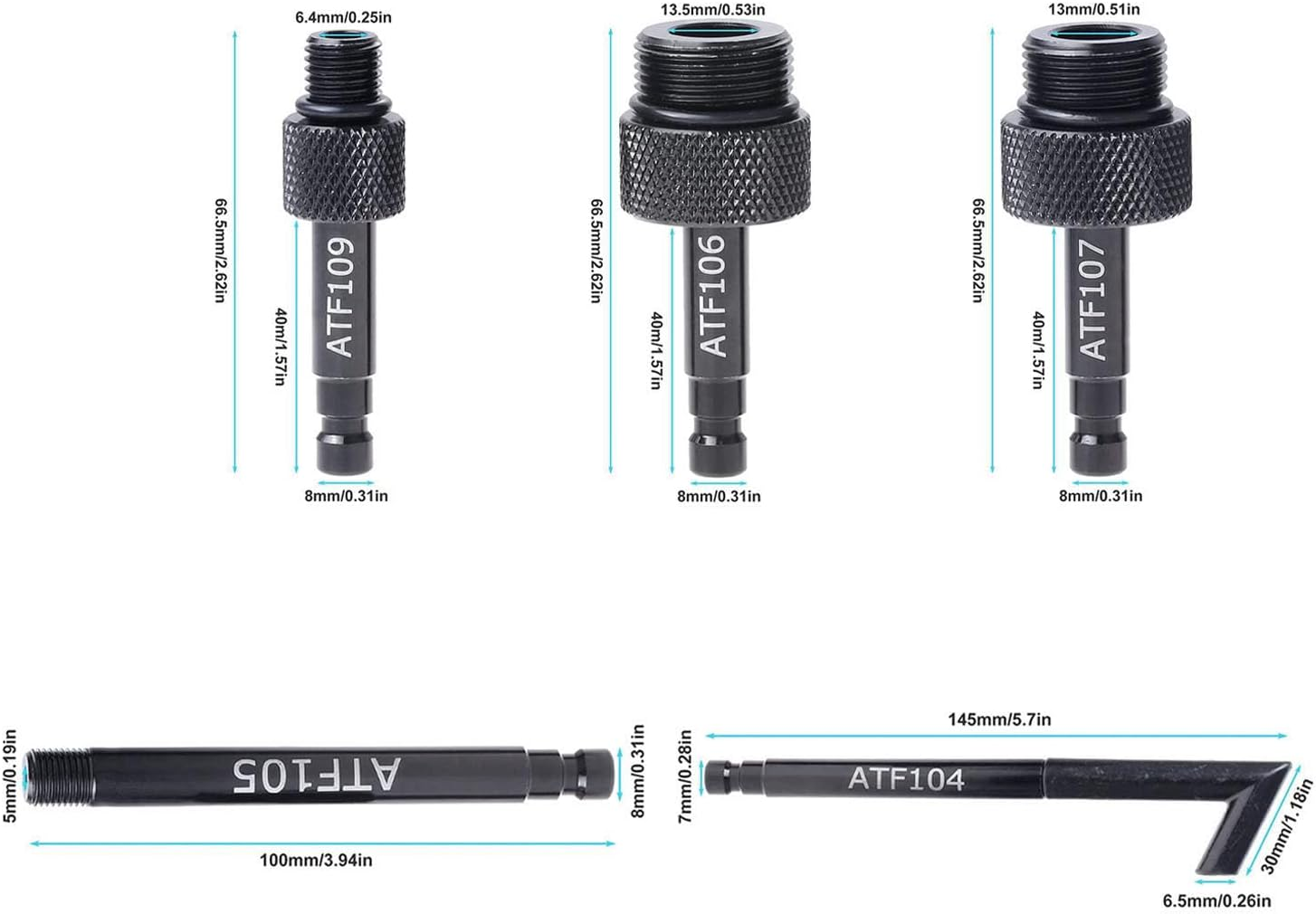 5Pcs ATF Automatic Transmission Oil Adapter Aluminium Fluid Filling Adapter for AISIN 09G 01J CVT Transmission image number 5