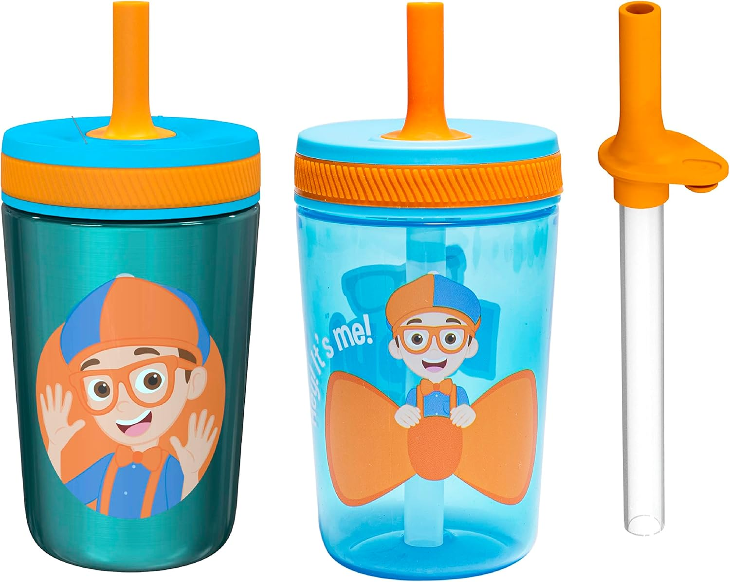 Zak Designs Kelso Toddler Cups for Travel or at Home, 12Oz Vacuum Insulated Stainless Steel Sippy Cup with Leak-Proof Design Is Perfect for Kids (Zaksaurus)