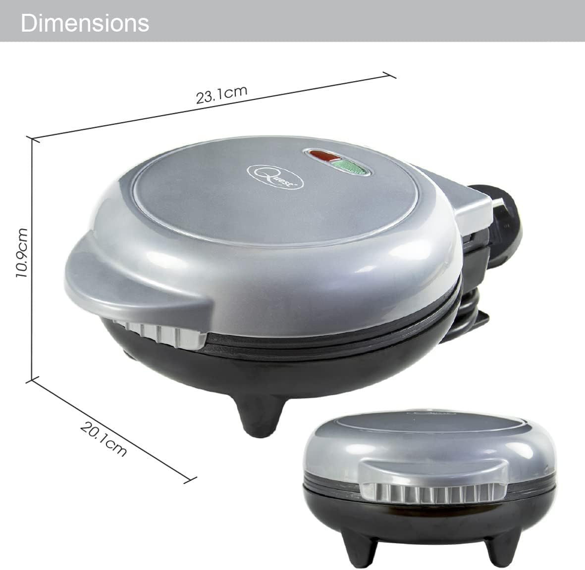 Dual Omelette Maker Electric - Easy Clean Non-Stick Cooking Plate - Makes Healthy Omelettes, Scrambled & Fried Eggs - Featuring Ready Indicator Light & Cool Touch Handle image number 1