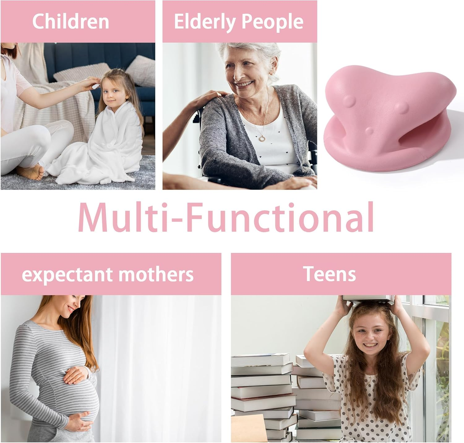 MABOZOO Hair Washing Station for Kids, Sink Hair Washing Neck Pillow for Kids' Wash Time, Ergonomic Kids Hair Washing Station Shampoo Station for Sink (Pink) image number 4