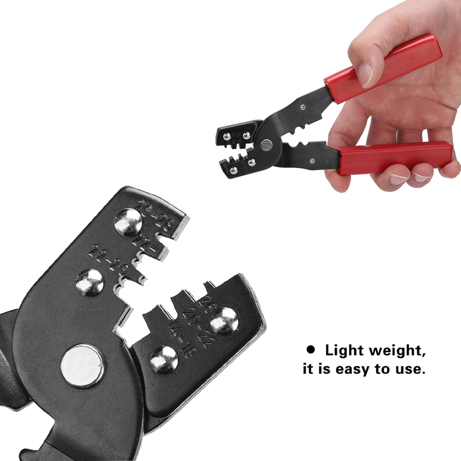 Cable Crimper, YTH-202B Multitul Wire Portable Terminal Crimping Tool with Ergonomic Handle for Various Cables image number 2