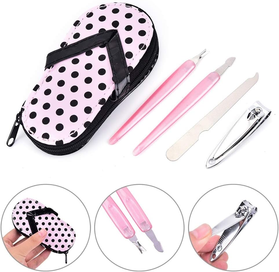 4Pcs/Set Travel Kit Nail Clippers Grooming Tool Stainless Steel Pedicure Manicure Set with PU Box Nail Care 4.3 X 2.2Inch Zhengpingpai image number 4