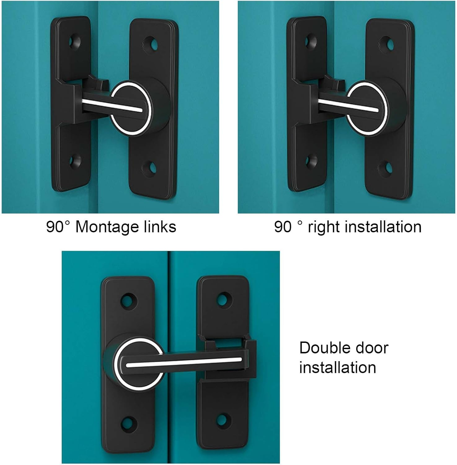 Sliding Door Lock 90 Degree Luminous Barn Door Latch Lock, Luminous Sliding Door Latch Lock, Barn Door Locks and Latches 90 Degree Flip Barn Door Latch Sliding, Heavy Duty Gate Latch Clasp Lock image number 2