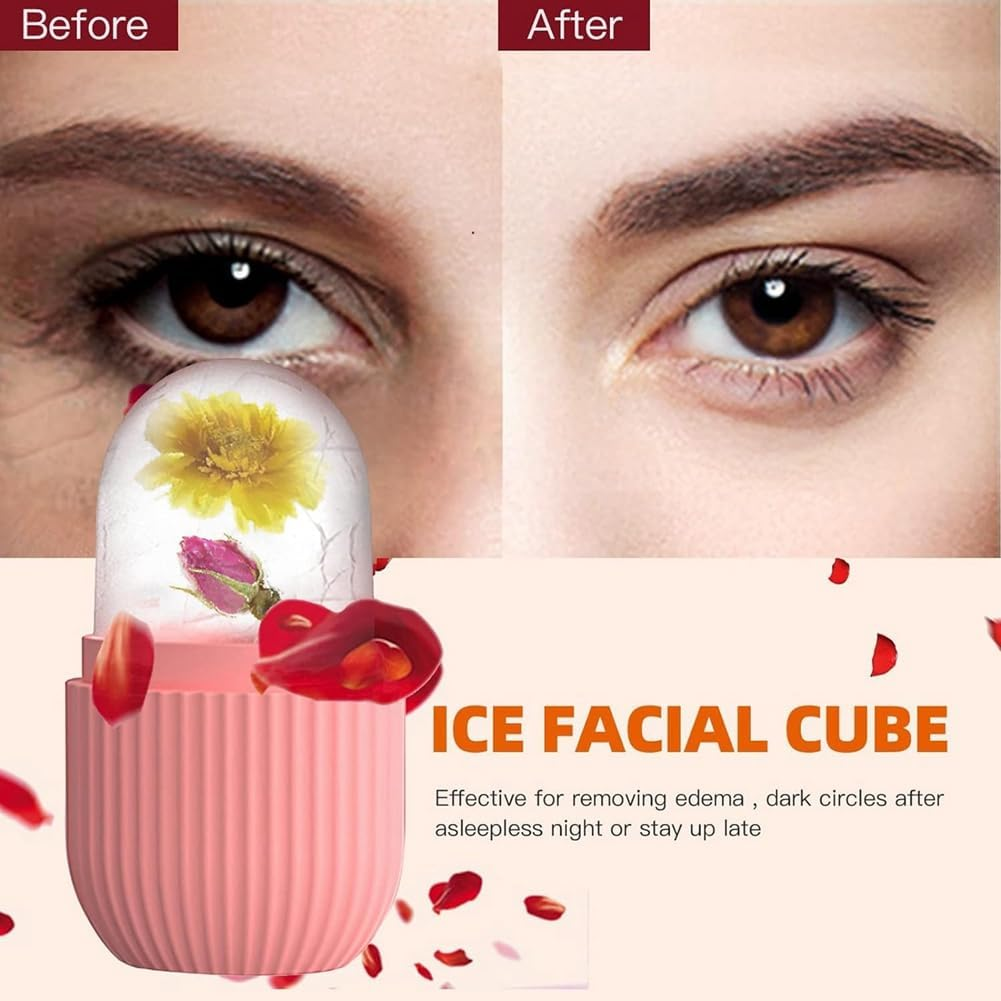 Square Ice-Cube Mold Ice-Cube Roller for Face,Eyes and Neck Naturally Conditioning and Skin Care,De-Puff Eye Bags B image number 1