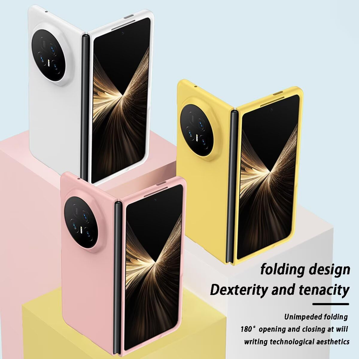 EASSGU Silicone Case Suitable for Honor Magic V5 (7.95 Inches), Skin-Friendly and Hard PC Protective Case against Drops and Scratch-Resistant - Dark Green image number 4