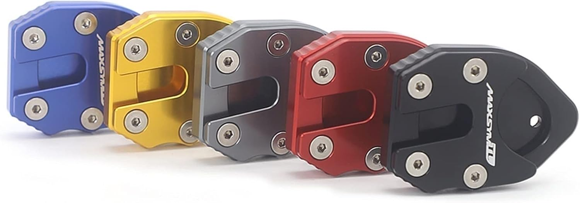 Motorbike Side Kickstand Pad for Maxsym TL500 2020 Motorcycle Accessories Kickstand Foot Side Stand Extension Pad Support Plate (Color : 1)