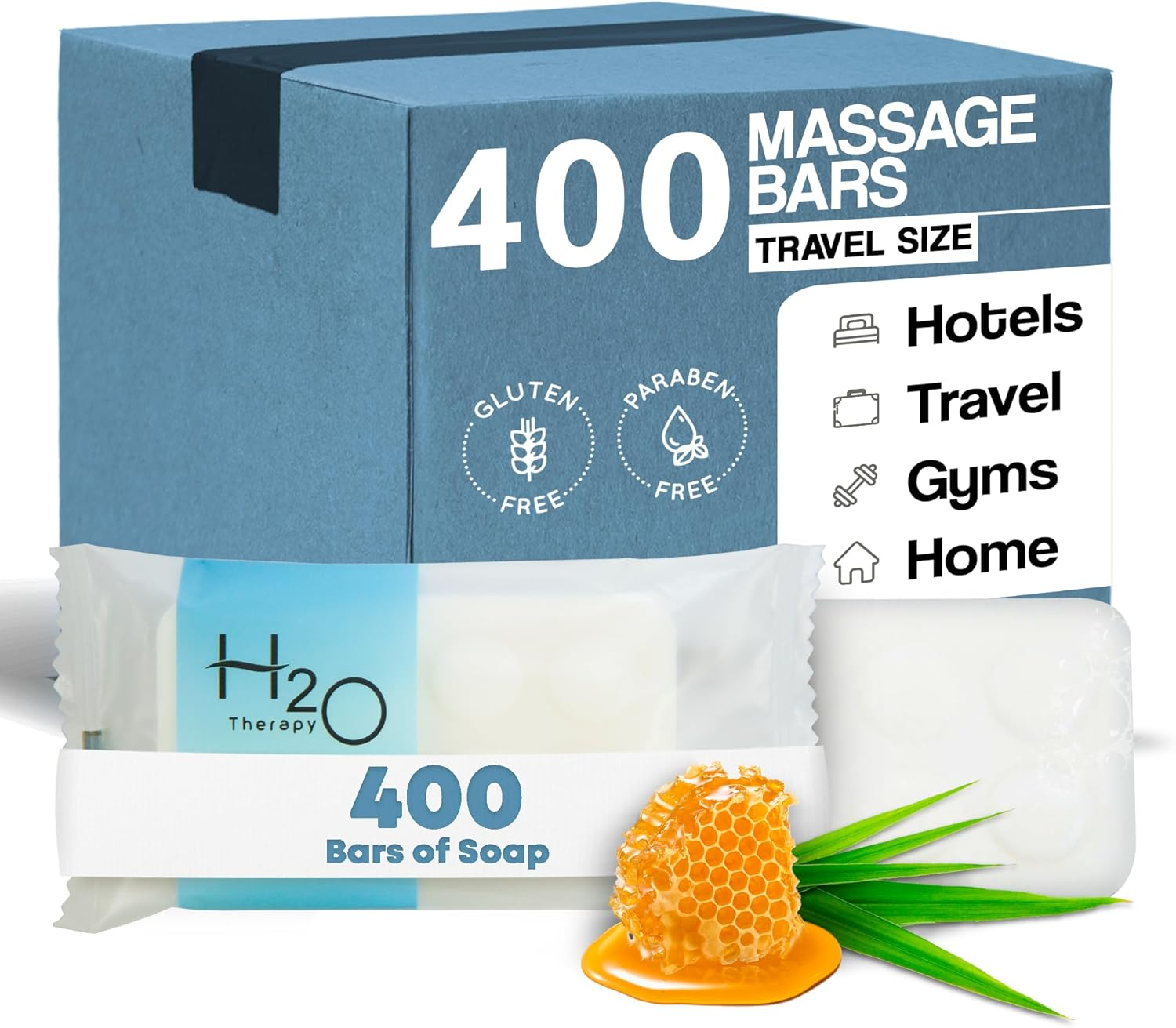 H2O Therapy Bar Soap, Travel Size Hotel Amenities, 1 Oz (Case of 400) image number 3