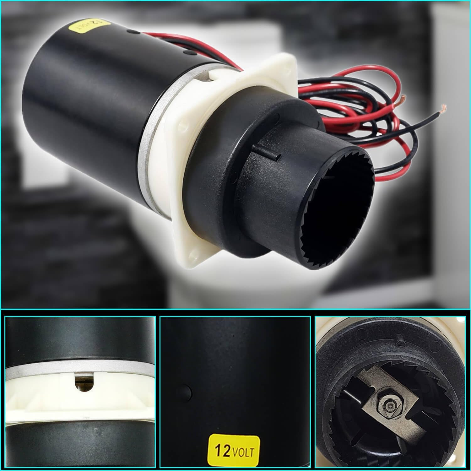 37072-0092 Marine Designer Series and Quiet Flush Marine Toilet Pump Assembly Kit, Compatible with Jabsco Quiet Flush Toilets Series 37045, 37245, 37055, 37255, 37075, 37275 12-Volt image number 1