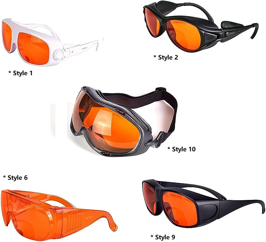 Mcwlaser 190-540Nm Laser Safety Goggle Glasses OD7+ for UV Light Violet Blue Green Laser 405Nm 445Nm 450Nm 473Nm 532Nm Style 2 image number 4