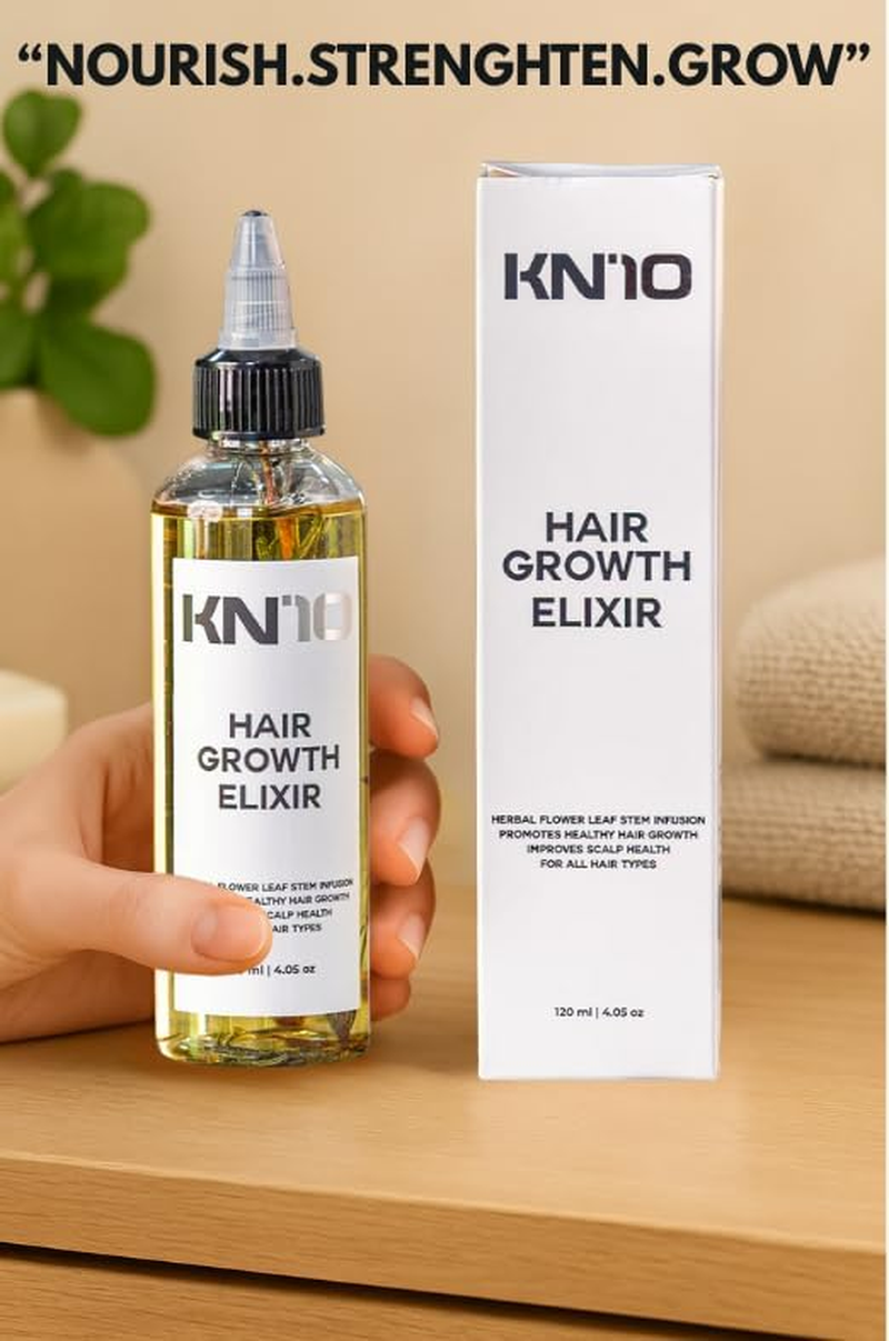 KN&rsquo;10 Hair Growth Elixir 120 Ml / 4.05 Fl. Oz - Hair Oil & Serum with Rosemary Oil for Hair Growth - Lightweight Formula Enriched with Lavender Essential Oil and Vitamin E for Fuller Strands image number 5