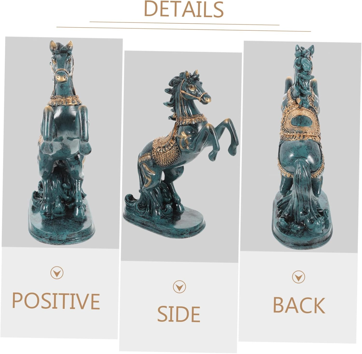 Adorable Horse Ornaments Resin Horse Figurine Christmas Ornament Home Decor image number 3