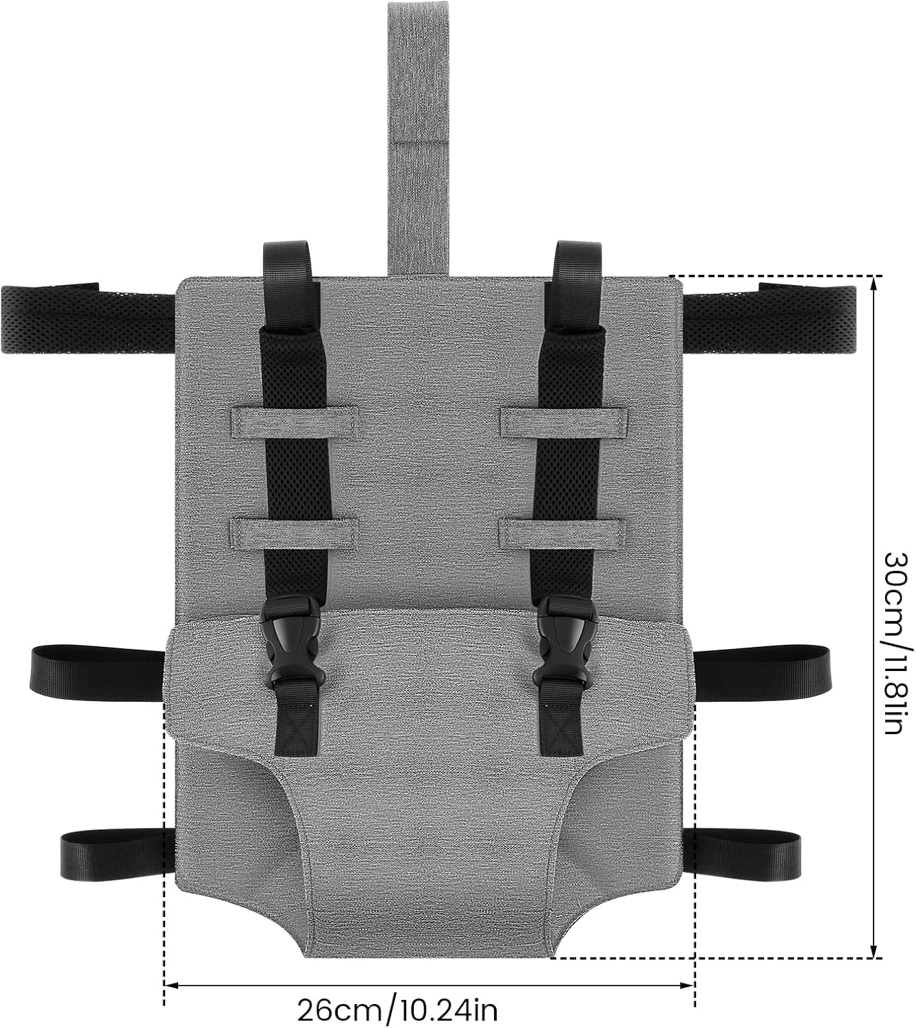 High Chair Harness Seat for Travel Fabric Baby Safety Harness Chair Portable Baby Seat Sack with Harness with Adjustable Straps Baby Travel Essential for Infant Baby Eating Feeding image number 6