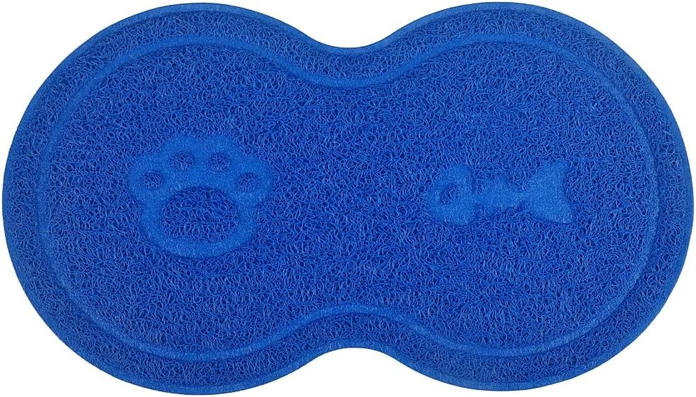 DM 8-Shaped Small Cat Litter Box Debris Catcher Mat,18X10 Inches (Gray)
