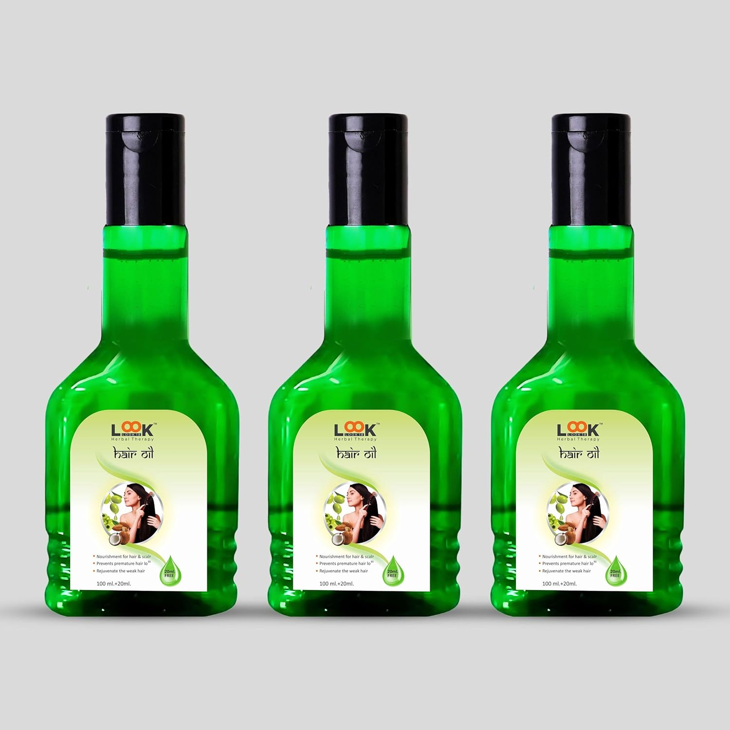 LOOK 18 HERBAL HAIR OIL 120Ml (PACK of 3) image number 3