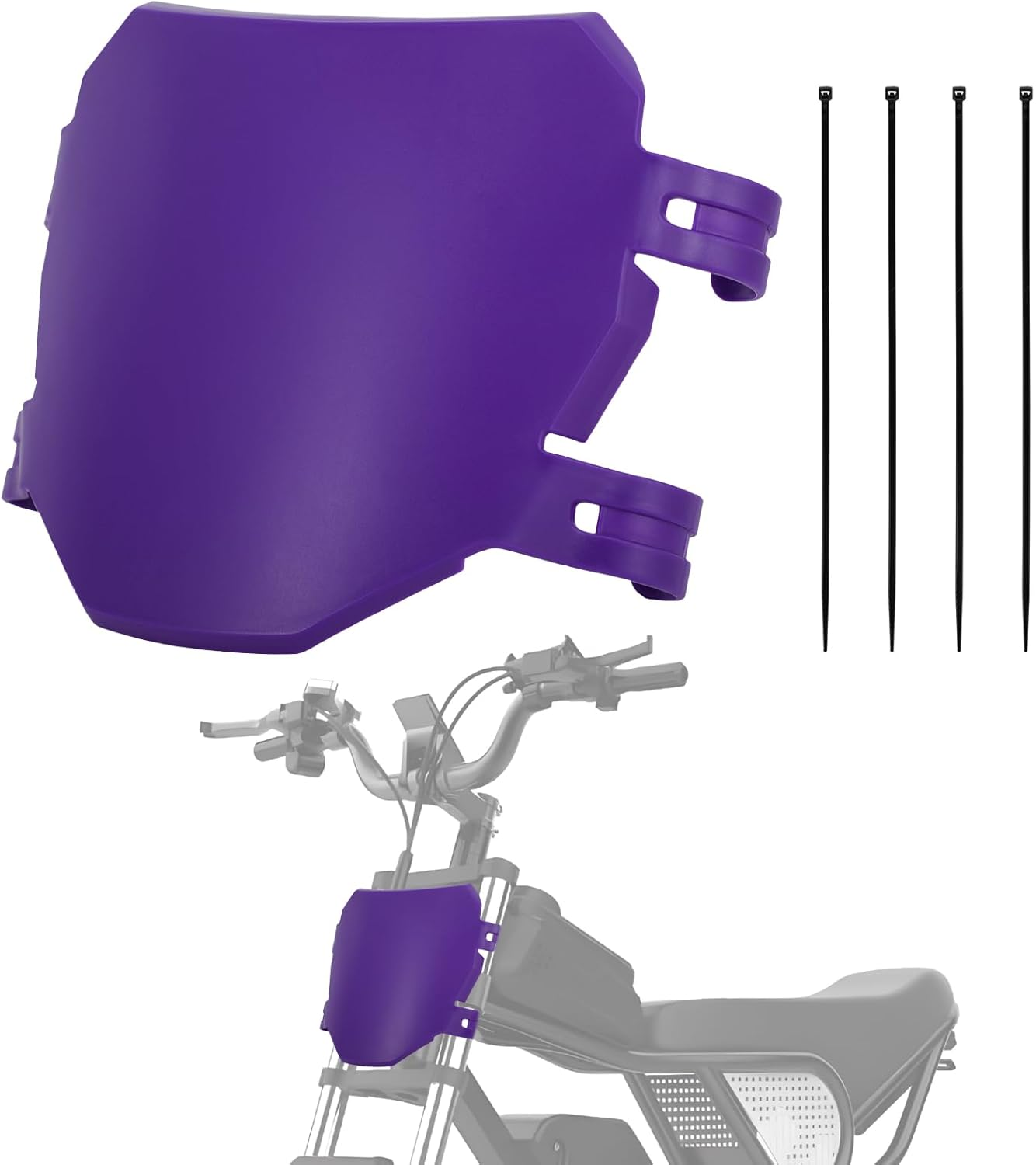 Electric Bike Number Plate E Bike Front Plate Compatible Fit for Ridstar Q20 Super 73 S1 S2 Y1 RX Macfox X1S X1S X X2 Commuter Ebike Electric Mountain Bike Black