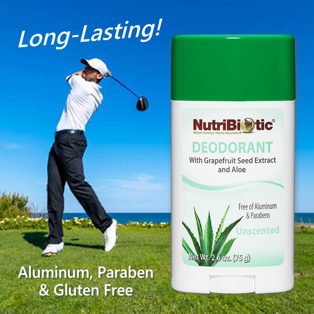Nutribiotic Long Lasting Unscented Deodorant Stick, 75 Grams image number 1