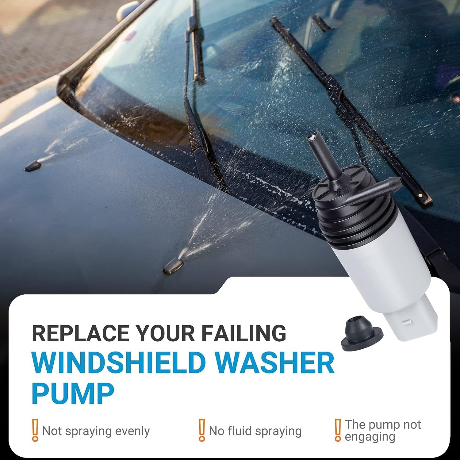 Windshield Washer Pump Replacement 67126934159 67127302589 Compatible with BMW E92 E91 E90 E88 E87 E82 Car Windscreen Washer Pumps image number 3