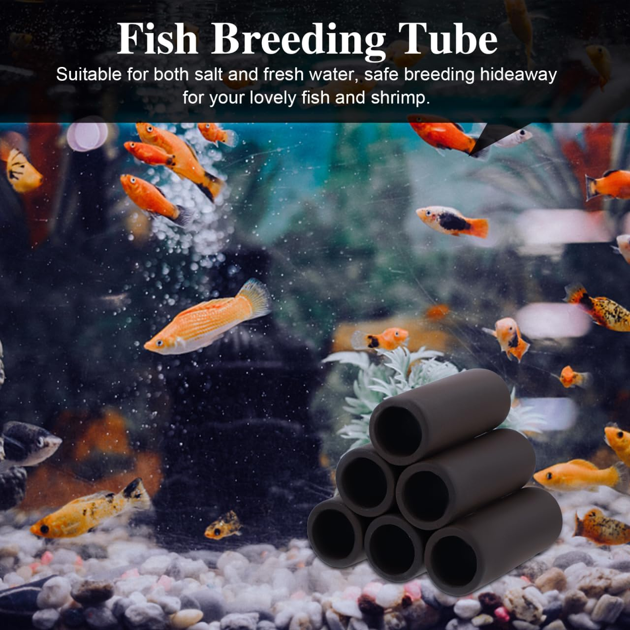 Kisangel Ceramic Fish Tank Caves and Hides Shrimp Cave Hideout Fish Breeding Shelter and Decoration for Freshwater/Marine Aquarium Decorations image number 1