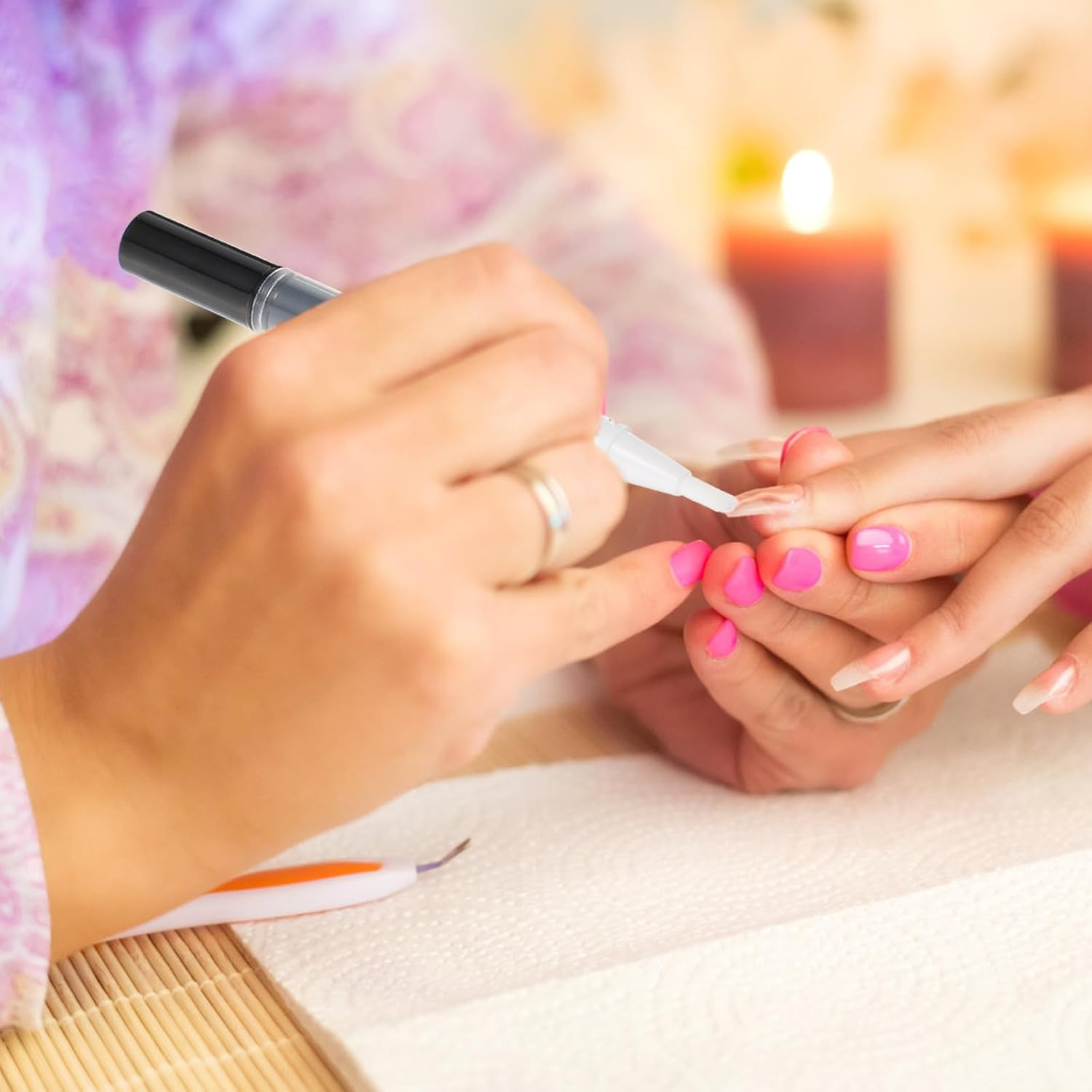 BCOATH 10Pcs Empty Nail Oil Pens 3Ml Twist Lip Gloss Containers Makeup Liquids Applicators for Nail Salon and DIY Beauty Use image number 2