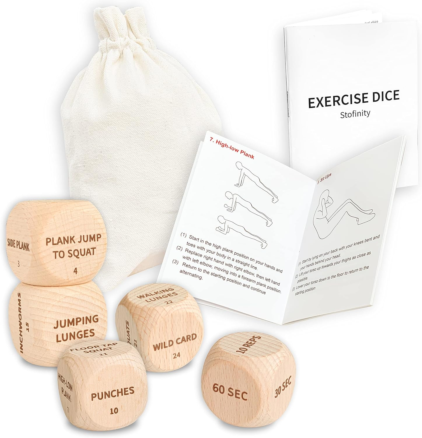 Stofinity Date Night Dice for Couples - Food Dice Game, Take Out Dice, Funny Anniversary Wooden Gifts for Him Her, What to Watch Decision for Movie Dice, Romantic Wood Couple Date Night Ideas