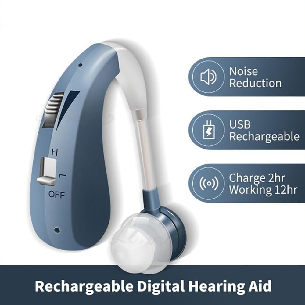 Hearing Aid for the Elderly, USB Rechargeable Ear Back Hearing Aid, Sound Amplifier, Collector image number 1