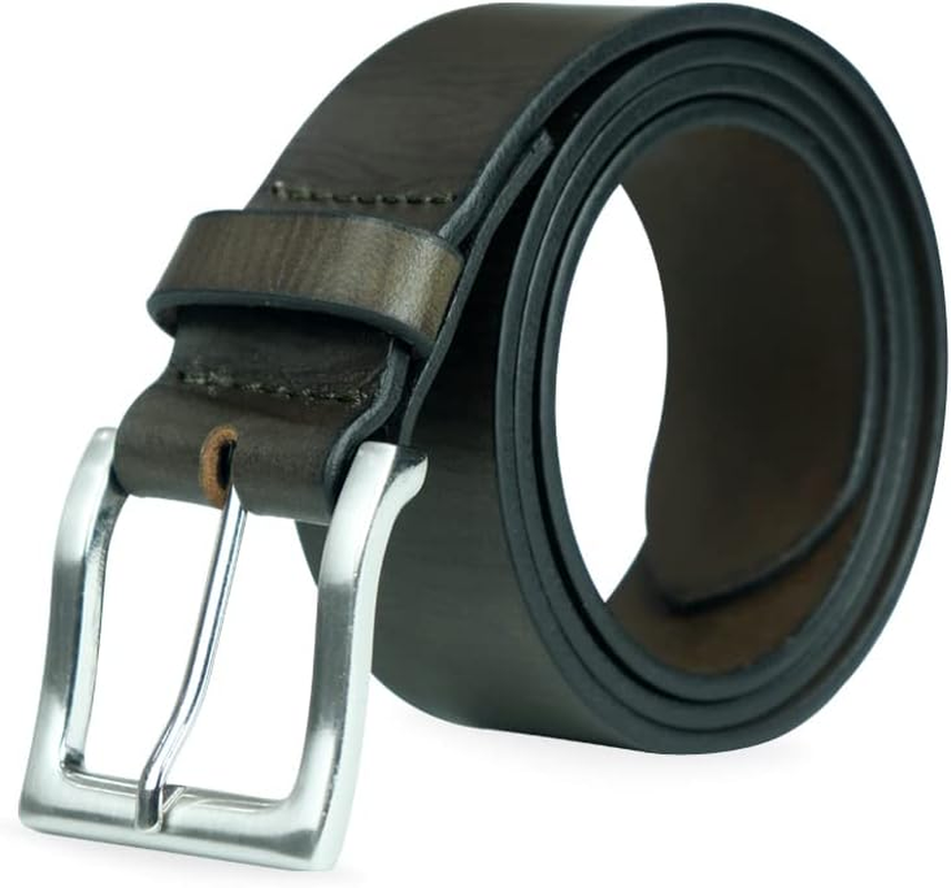 Camelio Men'S Leather Belt Buckle (Cam-Bl-038_Olive_Large), Olive, Large