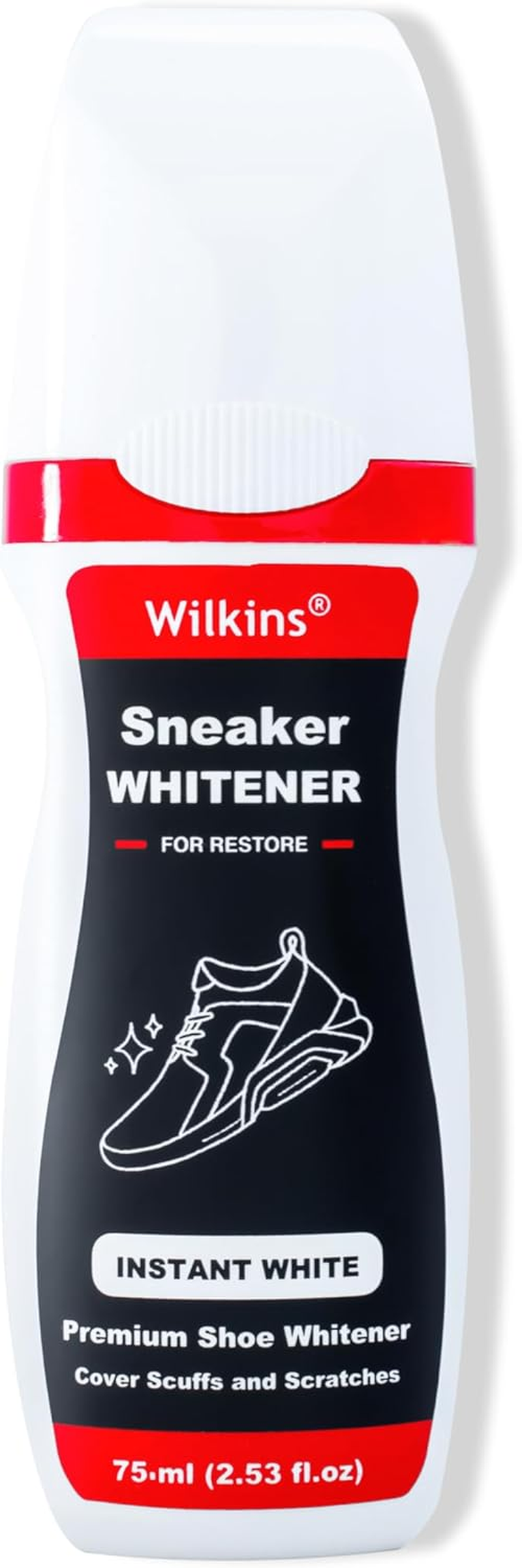 Wilkins Sneaker Whitener for Shoes - Restore Whiteness on Canvas, Leather, Foam and Rubber (2.53 Fl Oz), White, Medium image number 4